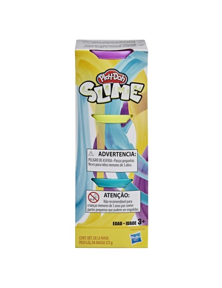 MASAS Y PLASTILINAS PLAY-DOH SLIME PACK AMARILLO MORADO CELESTE