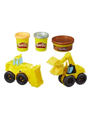 MASA PLAY DOH WHEELS EXCAVADORA Y CARGADORA