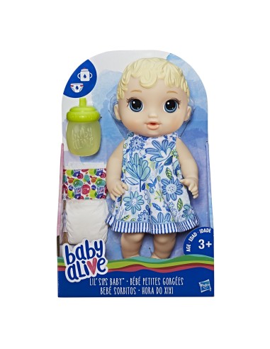 MUÑECA BABY ALIVE BEBÉ SORBITOS CABELLO RUBIO
