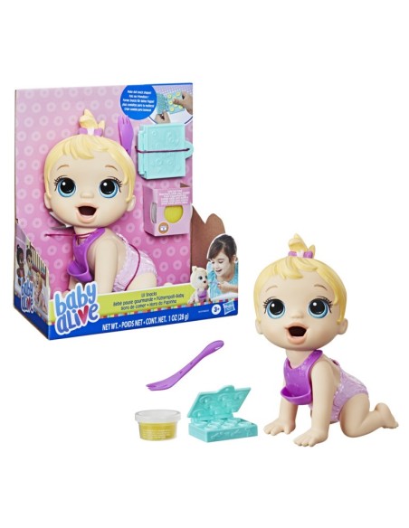 MUÑECA BABY ALIVE HORA DE COMER BEBÉ CABELLO RUBIA
