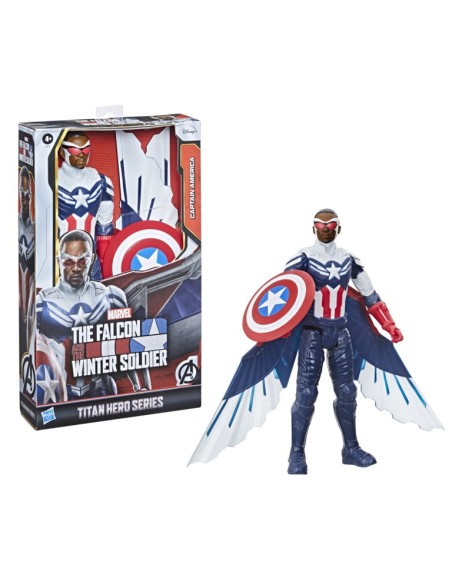 FIGURA AVENGERS TITAN HERO SERIES FALCON CAPITAN AMERICA
