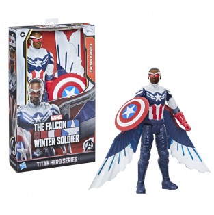 FIGURA AVENGERS TITAN HERO SERIES FALCON CAPITAN AMERICA