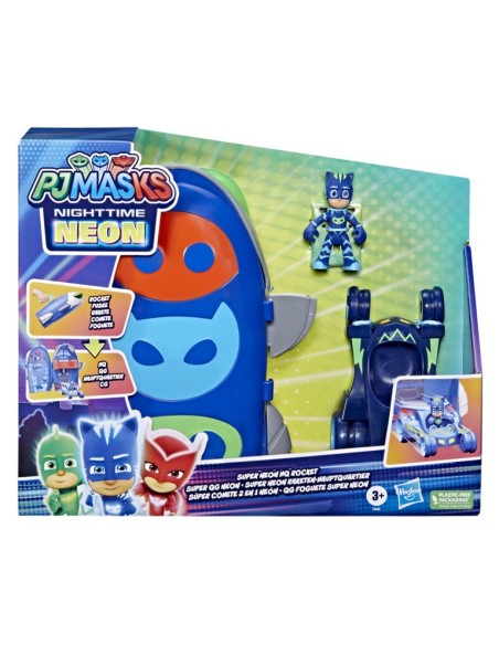 FIGURA PJ MASKS SÚPER COHETE 2 EN 1 NEÓN CONNOR