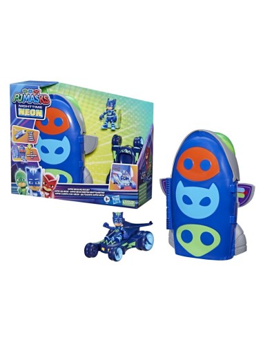 FIGURA PJ MASKS SÚPER COHETE 2 EN 1 NEÓN CONNOR