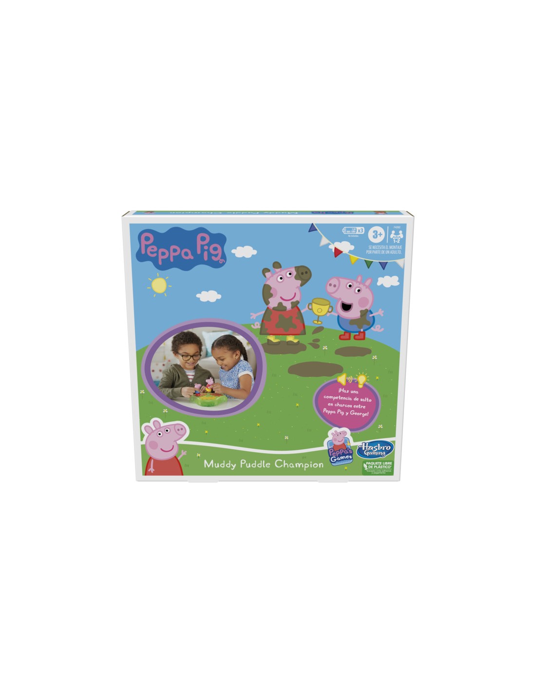 Hasbro original-peppa pig muddy puddle champion-figura-peppa pig-3