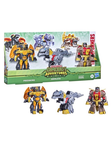 FIGURAS TRANSFORMERS DINOBOT PREDAKING, GRIMLOCK & SNARL