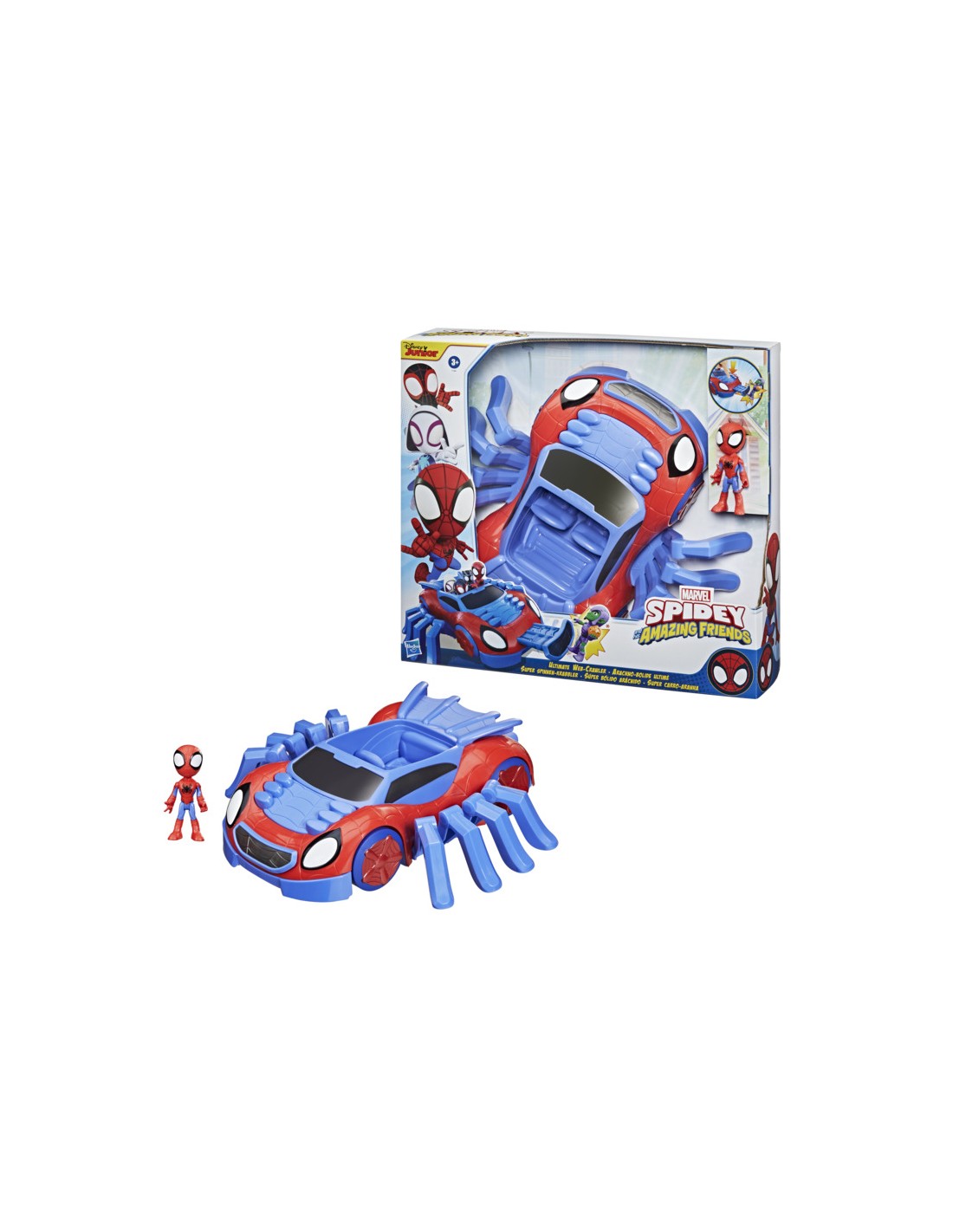 Marvel Spidey and His Amazing Friends Figura electrónica Spidey de 10  pulgadas con luces y sonidos, juguetes preescolares para niños a partir de  3