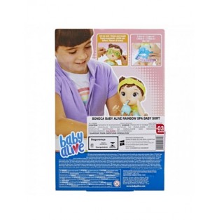 MUÑECA BABY ALIVE BEBÉ SPA MULTICOLOR CASTAÑA