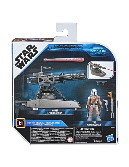 FIGURA STAR WARS MISSION FLEET HOVER EWEB CANNON MANDALORIAN