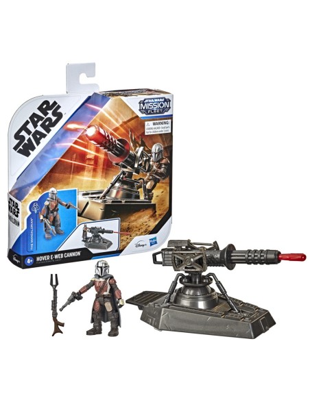 FIGURA STAR WARS MISSION FLEET HOVER EWEB CANNON MANDALORIAN