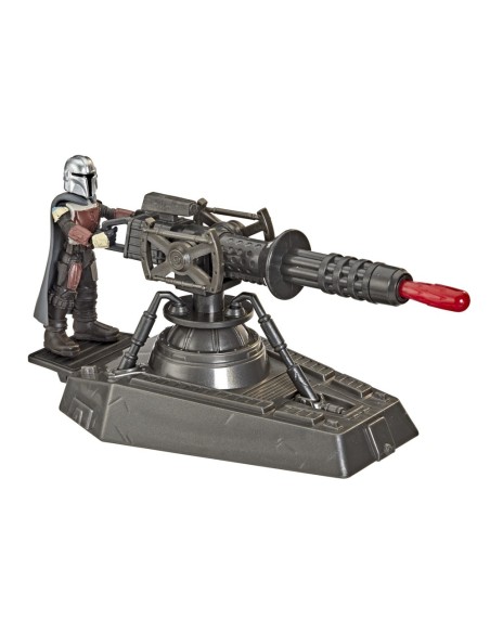 FIGURA STAR WARS MISSION FLEET HOVER EWEB CANNON MANDALORIAN