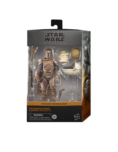 FIGURA FAN STAR WARS THE BLACK SERIES THE MANDALORIAN MANDO & GROGU (ARVALA 7)