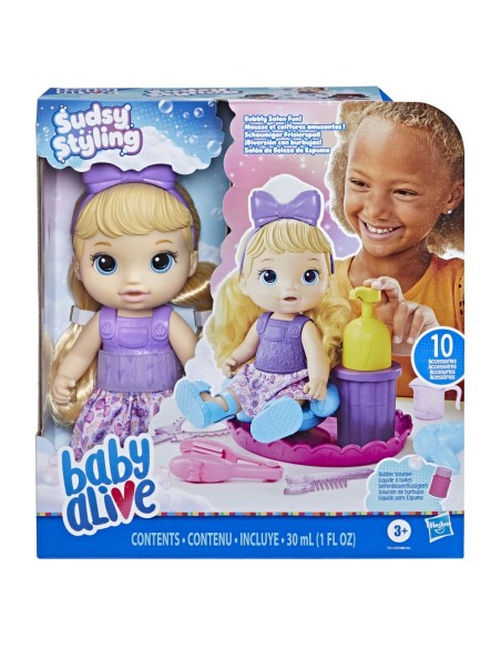 MUÑECA BABY ALIVE DIVERSION CON BURBUJAS RUBIA