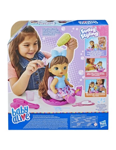 MUÑECA BABY ALIVE DIVERSION CON BURBUJAS CASTAÑA