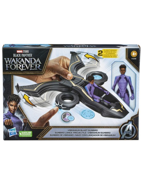 FIGURA BLACK PANTHER WAKANDA FOREVER NAVE LANZADOR VIBRANIUM