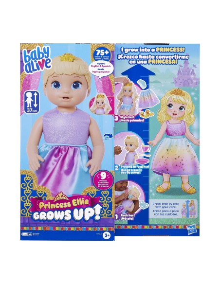 MUÑECA BABY ALIVE PRINCESS ELLIE BEBÉ CABELLO RUBIO