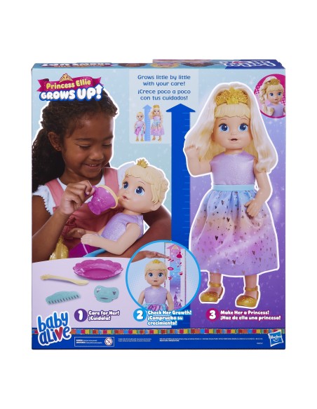 MUÑECA BABY ALIVE PRINCESS ELLIE BEBÉ CABELLO RUBIO