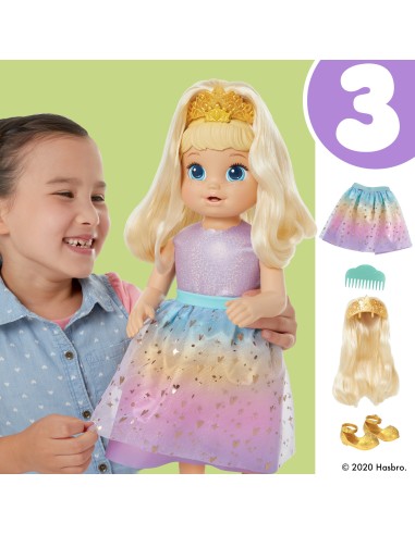 MUÑECA BABY ALIVE PRINCESS ELLIE BEBÉ CABELLO RUBIO