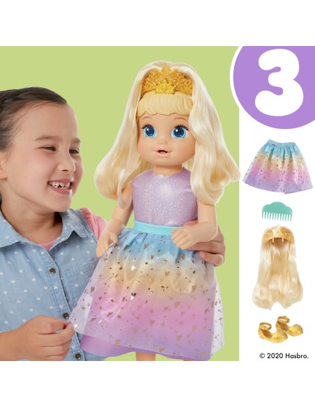 MUÑECA BABY ALIVE PRINCESS ELLIE BEBÉ CABELLO RUBIO