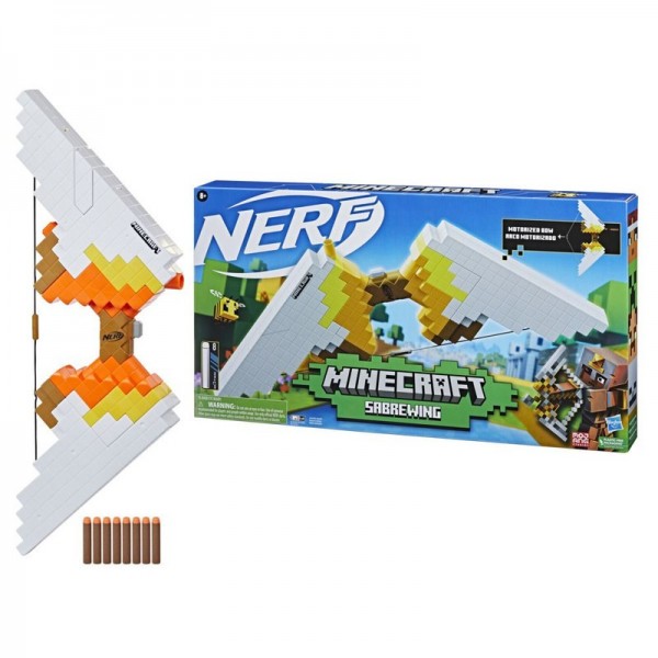 ESPADA NERF MINECRAFT LANZADARDOS DE ESPUMA