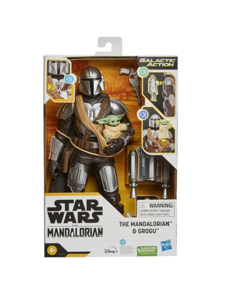 FIGURAS ELECTRÓNICAS FAN STAR WARS GALACTIC ACTION THE MANDALORIAN & GROGU