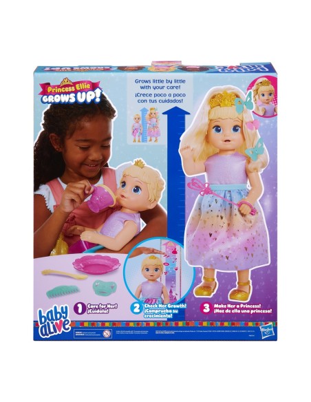 MUÑECA BABY ALIVE PRINCESA ELLIE GROWS UP RUBIA ACCESORIOS 2