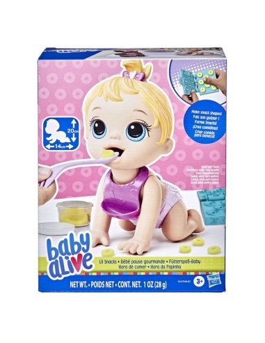 MUÑECA BABY ALIVE HORA DE COMER BEBÉ CABELLO RUBIA