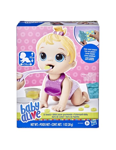 MUÑECA BABY ALIVE HORA DE COMER BEBÉ CABELLO RUBIA