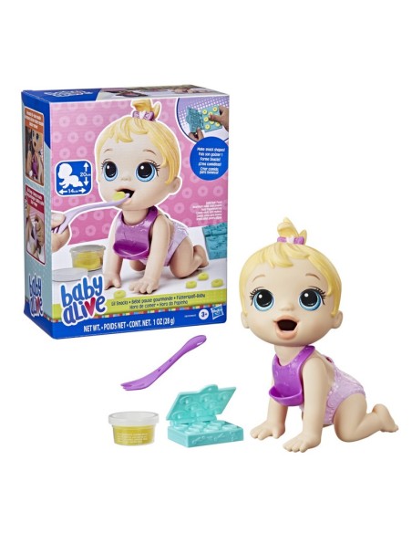 MUÑECA BABY ALIVE HORA DE COMER BEBÉ CABELLO RUBIA