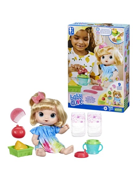 MUÑECA BABY ALIVE BEBIDA DE FRUTAS MANZANA