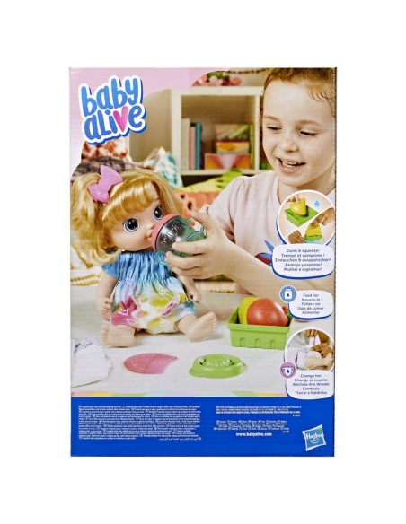 MUÑECA BABY ALIVE BEBIDA DE FRUTAS MANZANA