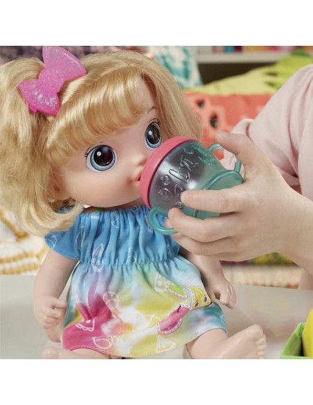 MUÑECA BABY ALIVE BEBIDA DE FRUTAS MANZANA