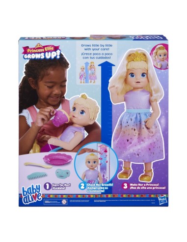 MUÑECA BABY ALIVE PRINCESS ELLIE BEBÉ CABELLO RUBIO