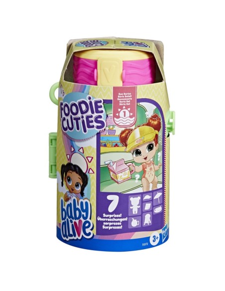MUÑECA BABY ALIVE FOODIE CUTIES SORPRESA EN ESTUCHE ESTILO BIBERÓN