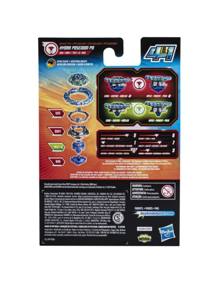 TROMPO BEYBLADE BURST QUADSTRIKE HYDRA POSEIDON P8