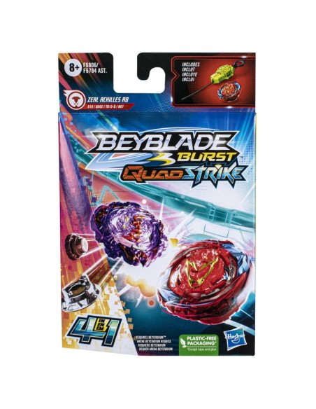 TROMPO BEYBLADE BURST QUADSTRIKE ZEAL ACHILLES A8