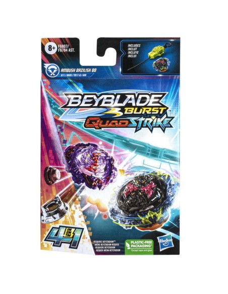 TROMPO BEYBLADE BURST QUADSTRIKE AMBUSH BAZILISK B8