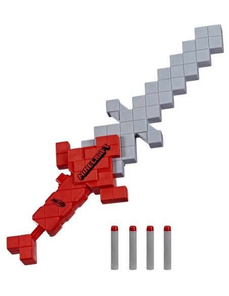 ESPADA NERF MINECRAFT LANZADARDOS DE ESPUMA