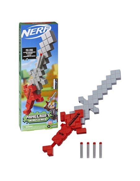 ESPADA NERF MINECRAFT LANZADARDOS DE ESPUMA