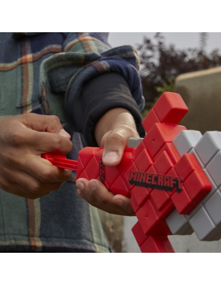 ESPADA NERF MINECRAFT LANZADARDOS DE ESPUMA