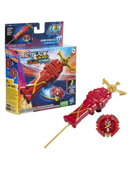 SET LANZADOR BEYBLADE BURST QUADSTRIKE XCALIUS POWER SPEED