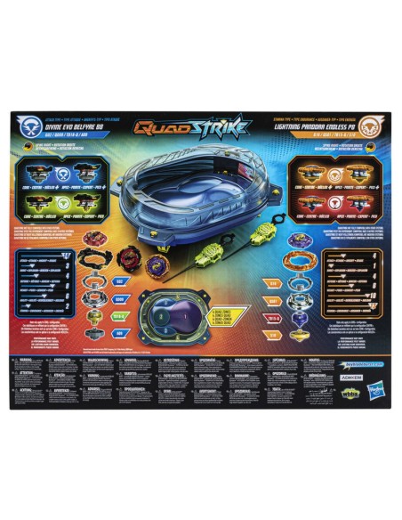 SET BATALLA BEYBLADE BURST QUADSTRIKE THUNDER EDGE