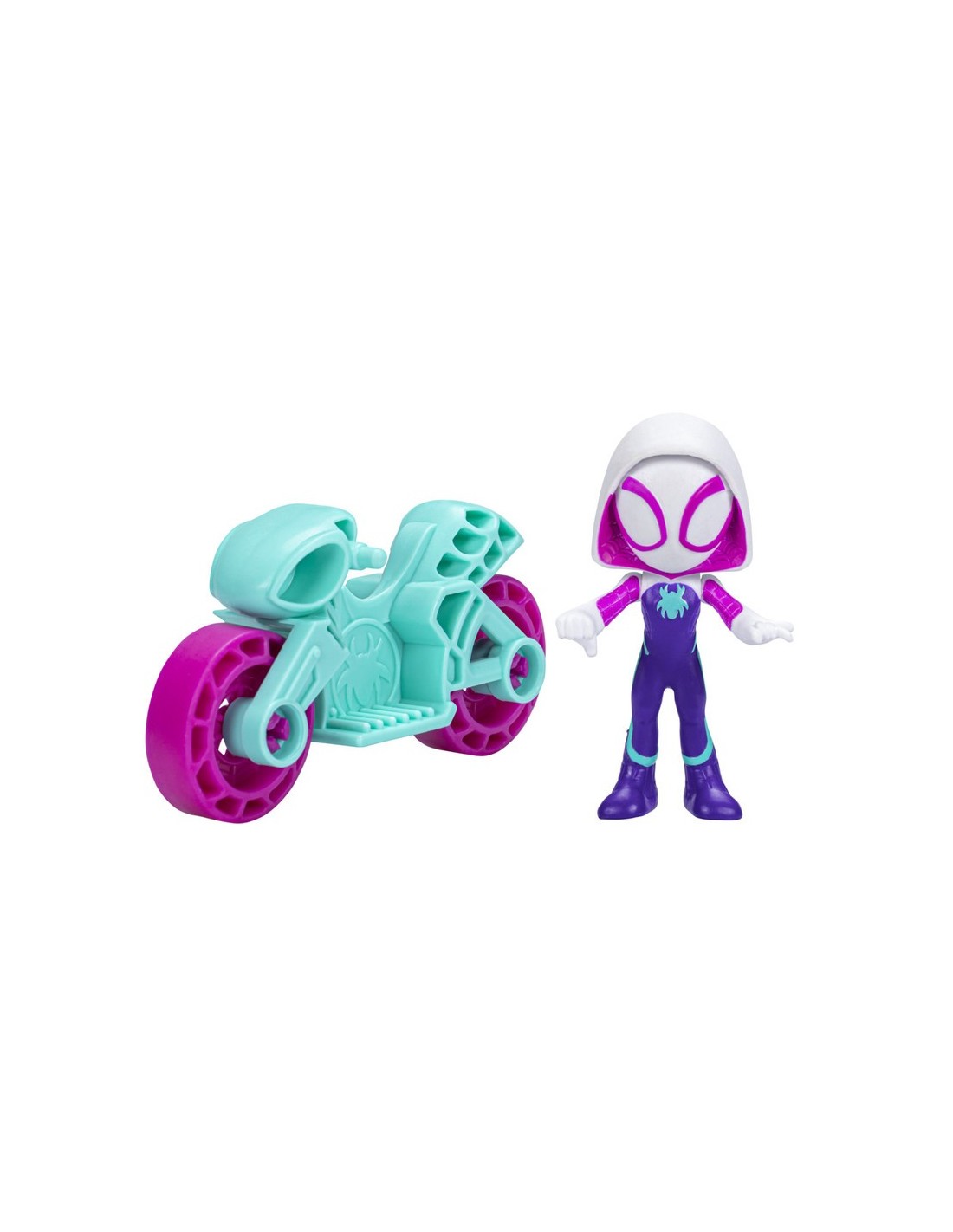 Marvel Spidey and His Amazing Friends - Figura de Spidey con moto - Marvel