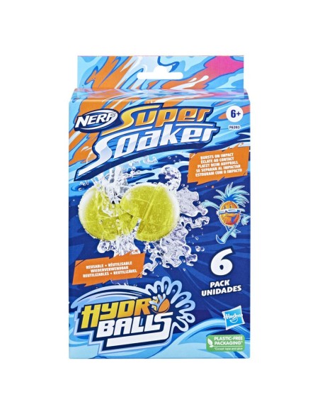 LANZADOR DE AGUA SUPER SOAKER PACK 6 HYDRO BALLS