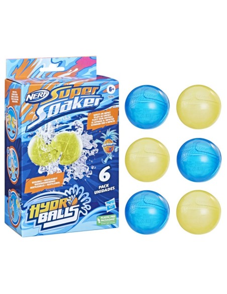 LANZADOR DE AGUA SUPER SOAKER PACK 6 HYDRO BALLS