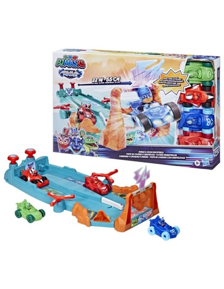 FIGURA DE ACCIÓN PJ MASKS ANIMAL POWER CARRERAS Y CHOQUES