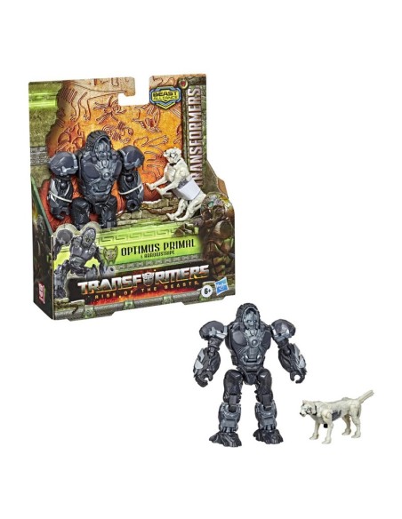 FIGURA ACCIÓN TRANSFORMERS EL DESPERTAR DE LAS BESTIAS BEAST ALLIANCE BEAST WEAPONIZERS OPTIMUS PRIMAL Y ARROWSTRIPE