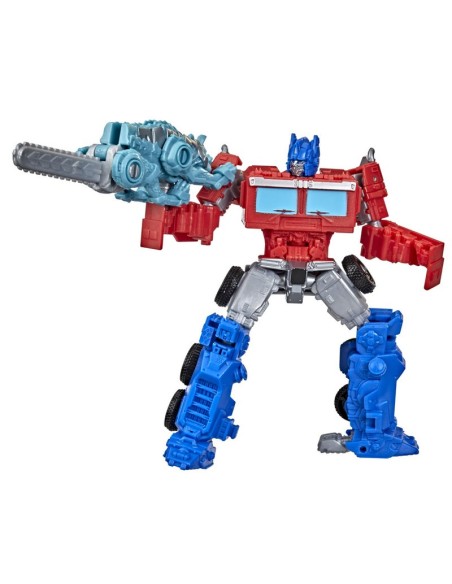 FIGURA ACCIÓN TRANSFORMERS EL DESPERTAR DE LAS BESTIAS BEAST ALLIANCE BEAST WEAPONIZERS OPTIMUS PRIME Y CHAINCLAW