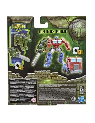 FIGURA ACCIÓN TRANSFORMERS EL DESPERTAR DE LAS BESTIAS BEAST ALLIANCE BEAST WEAPONIZERS OPTIMUS PRIME Y CHAINCLAW