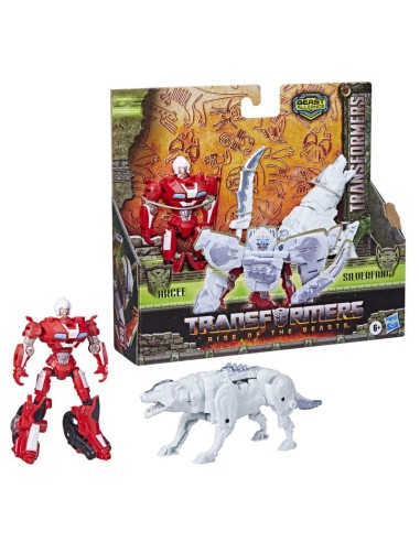 FIGURA DE ACCIÓN TRANSFORMERS BEAST COMBINERS PACK DOBLE ARCEE Y SILVERFANG
